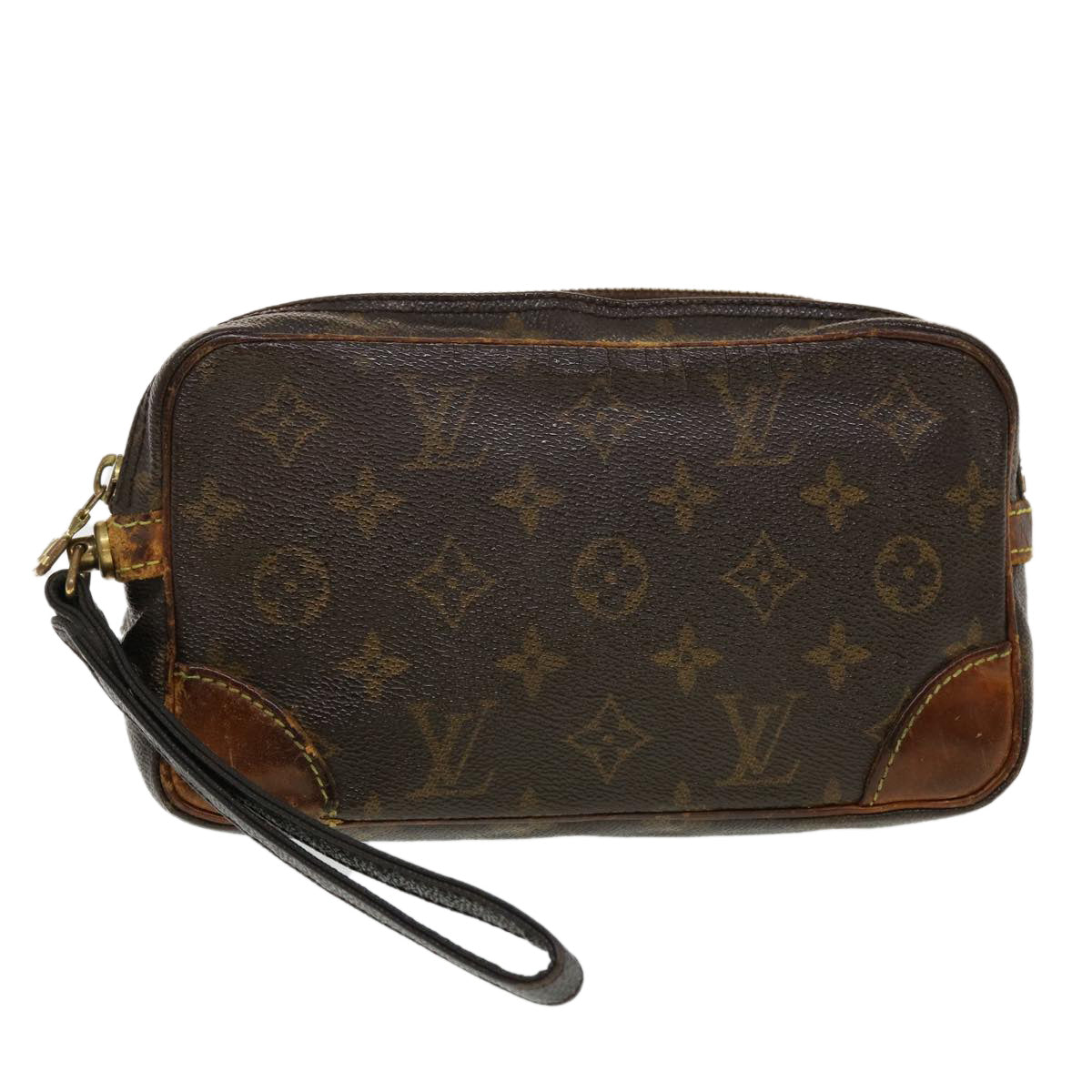 LOUIS VUITTON Monogram Marly Dragonne PM Clutch Bag M51827 LV Auth 44125