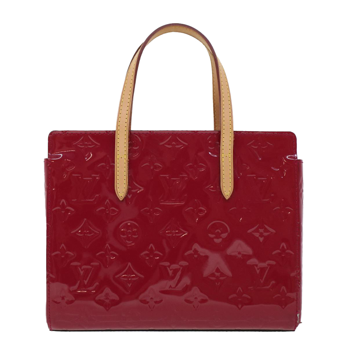 LOUIS VUITTON Monogram Vernis Catalina BB Hand Bag Red M90016 LV Auth 44126