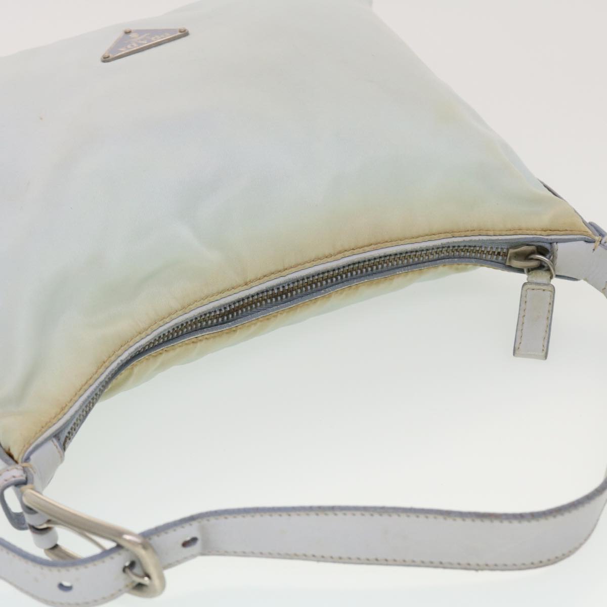 PRADA Shoulder Bag Nylon Light Blue Auth 44149