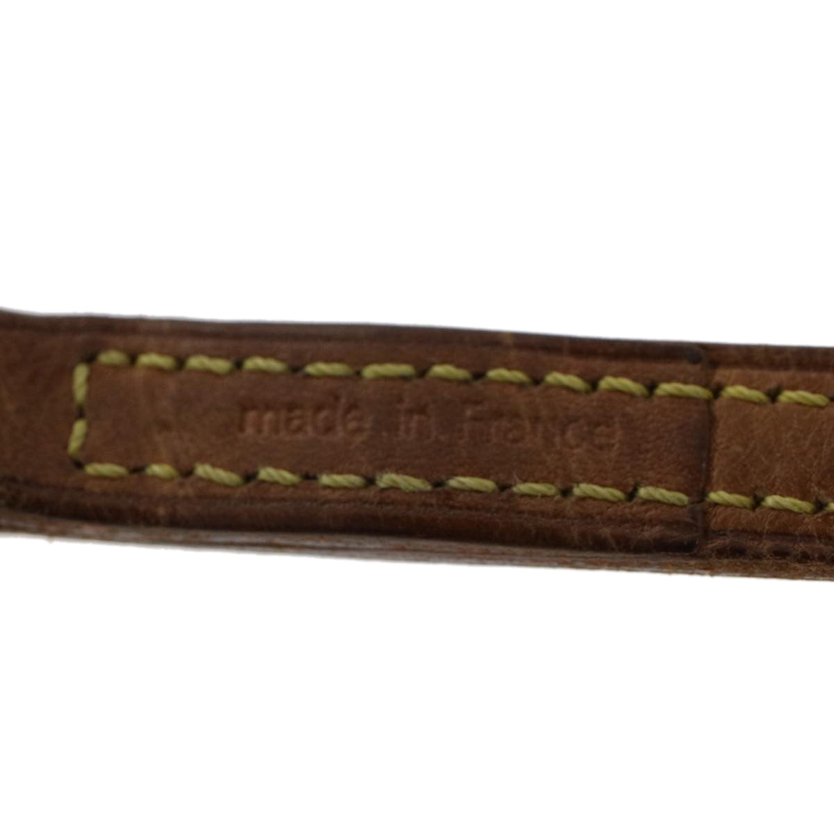 LOUIS VUITTON Shoulder Strap Leather 45.3"" Beige LV Auth 44191