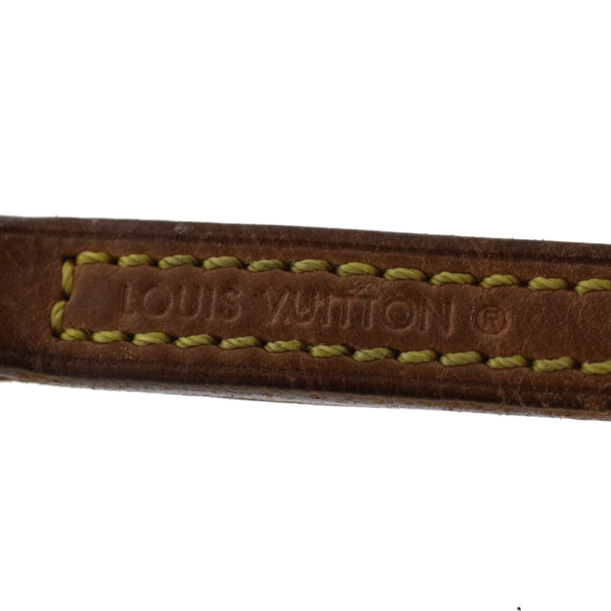 LOUIS VUITTON Shoulder Strap Leather 45.3"" Beige LV Auth 44191