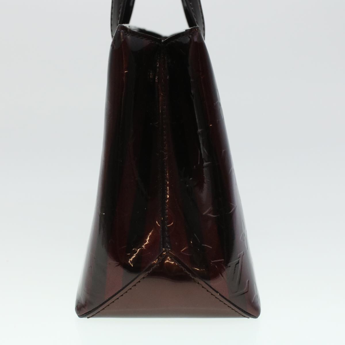 LOUIS VUITTON Vernis Rayure Wilshire PM Hand Bag Black Wine Red M91701 LV 44211