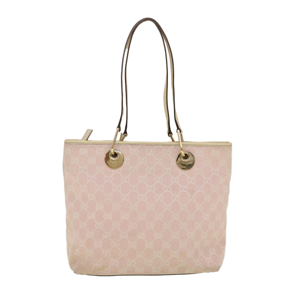 GUCCI GG Canvas Tote Bag Pink 139552 Auth 44265