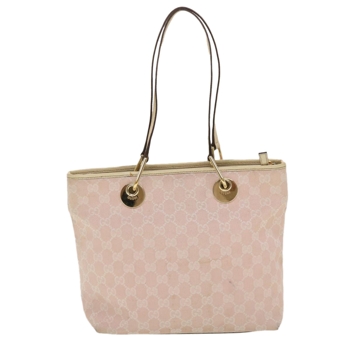 GUCCI GG Canvas Tote Bag Pink 139552 Auth 44265