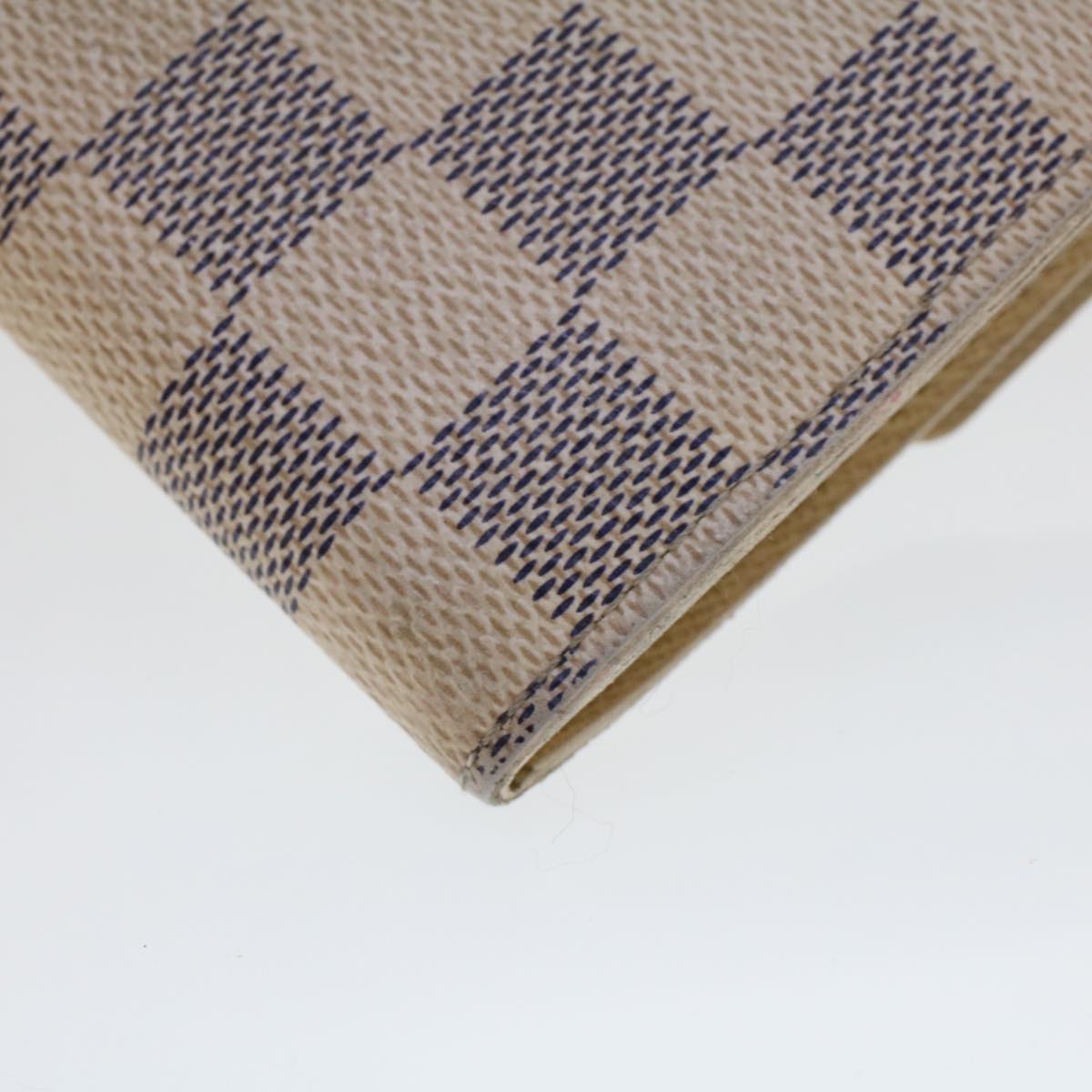 LOUIS VUITTON Damier Azur Portefeuille Sarah Long Wallet N63208 LV Auth 44283