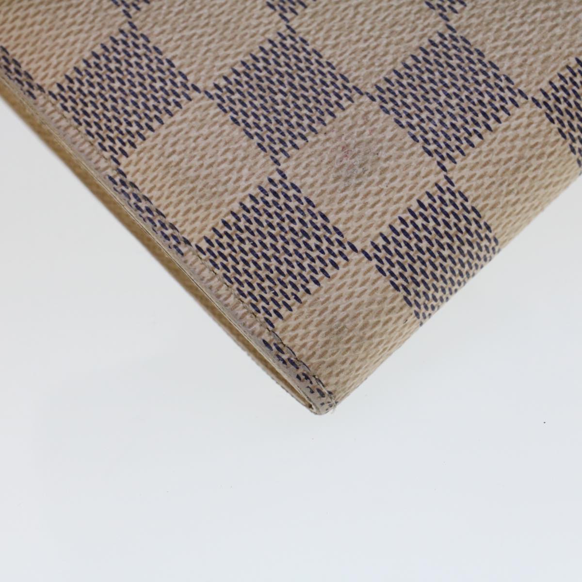 LOUIS VUITTON Damier Azur Portefeuille Sarah Long Wallet N63208 LV Auth 44283