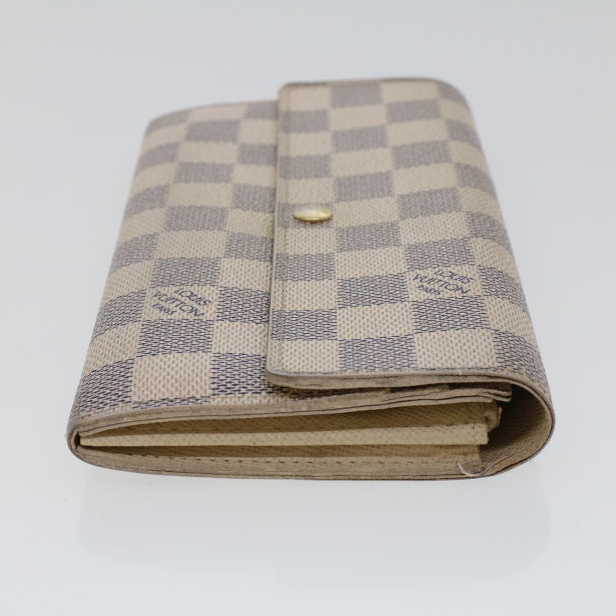 LOUIS VUITTON Damier Azur Portefeuille Sarah Long Wallet N63208 LV Auth 44283