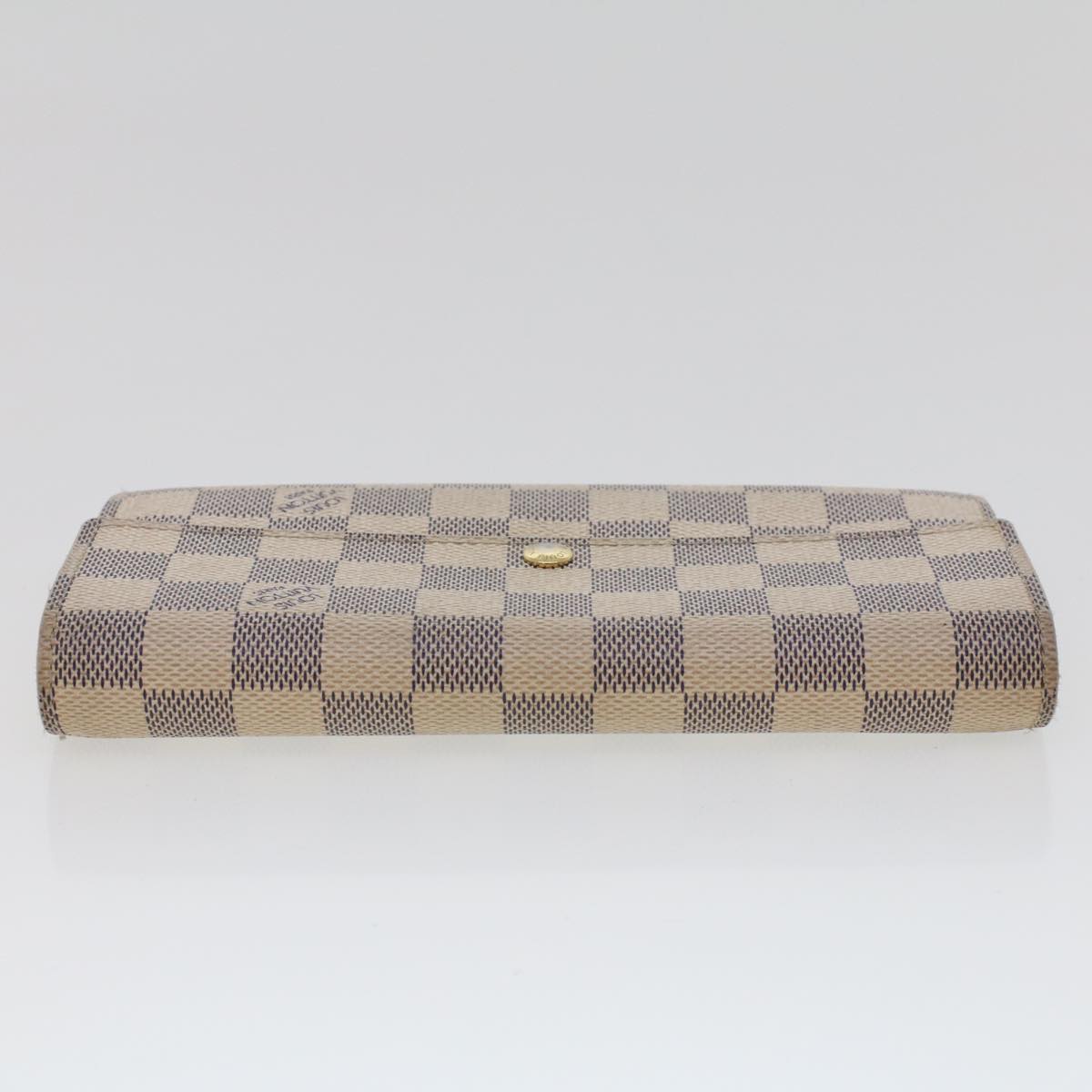 LOUIS VUITTON Damier Azur Portefeuille Sarah Long Wallet N63208 LV Auth 44283