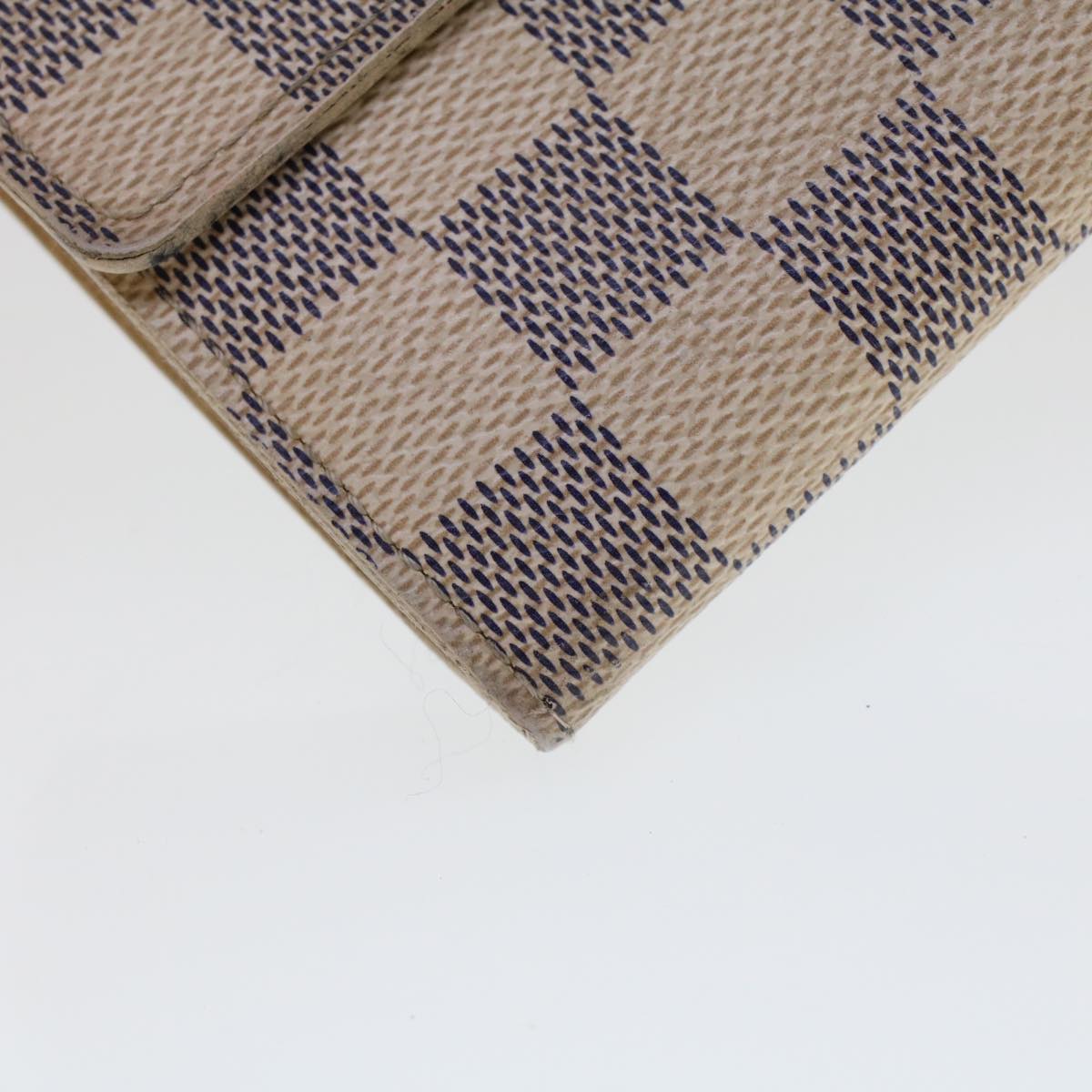 LOUIS VUITTON Damier Azur Portefeuille Sarah Long Wallet N63208 LV Auth 44283