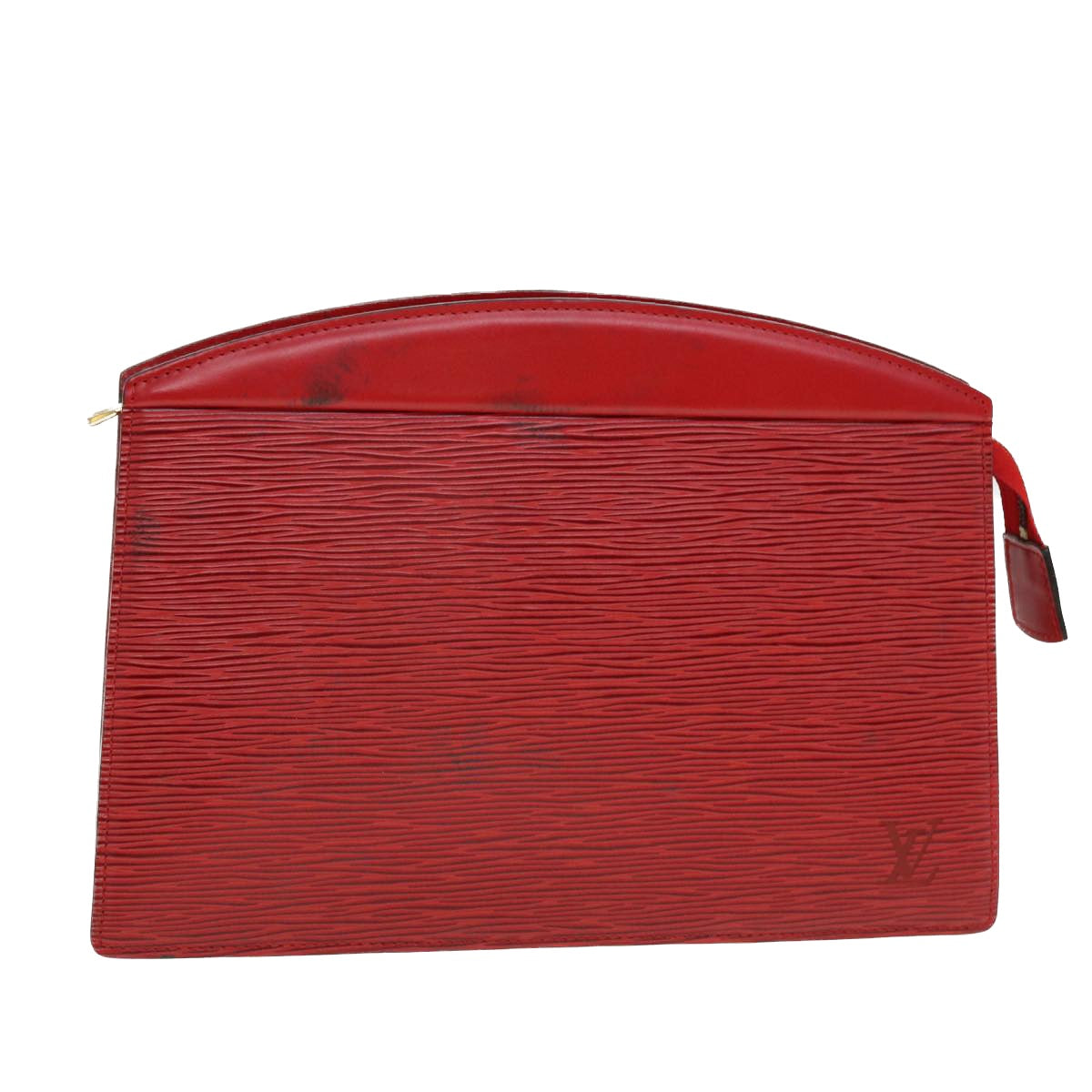 LOUIS VUITTON Epi Trousse Crete Clutch Bag Red M48407 LV Auth 44301