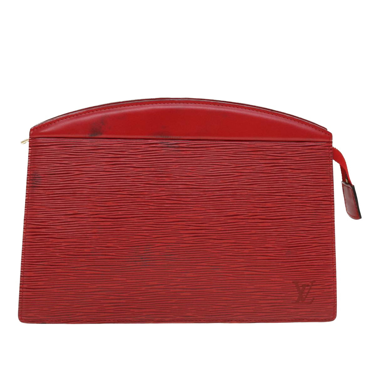 LOUIS VUITTON Epi Trousse Crete Clutch Bag Red M48407 LV Auth 44301