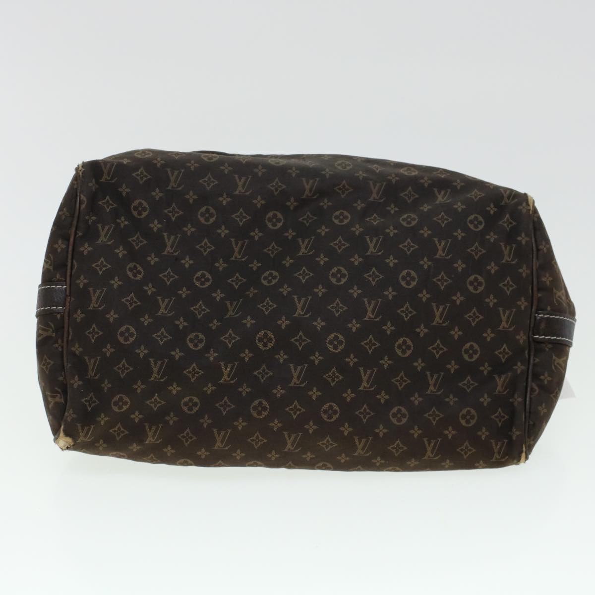 LOUIS VUITTON Monogram Mini Lin Speedy 30 Hand Bag Brown Ebene M95224 Auth 44319