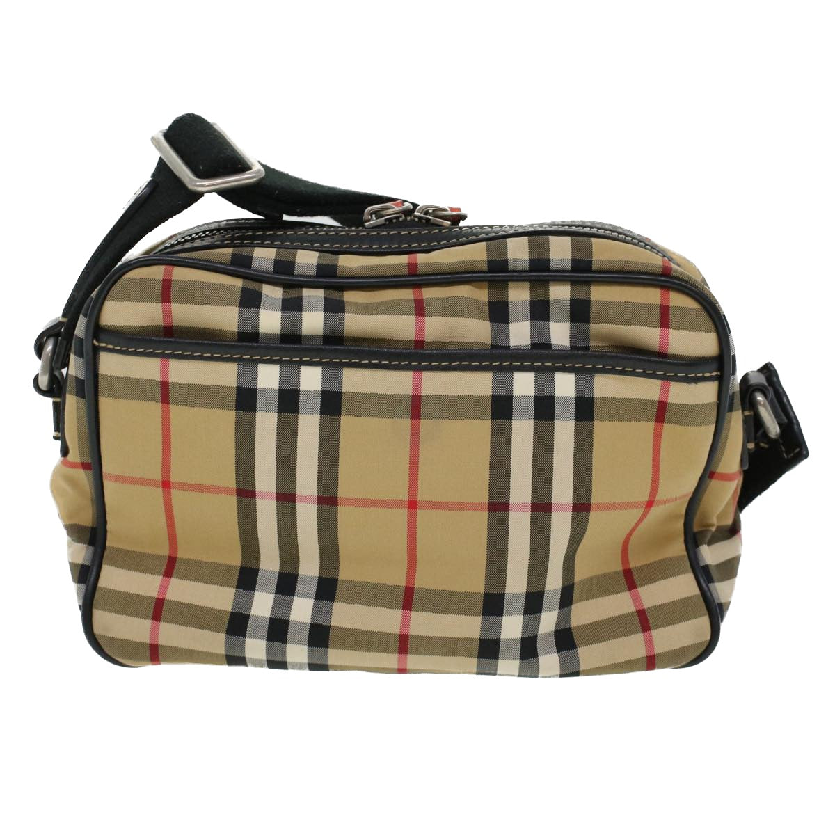 BURBERRY Nova Check Shoulder Bag Nylon Beige Auth 44325 - 0