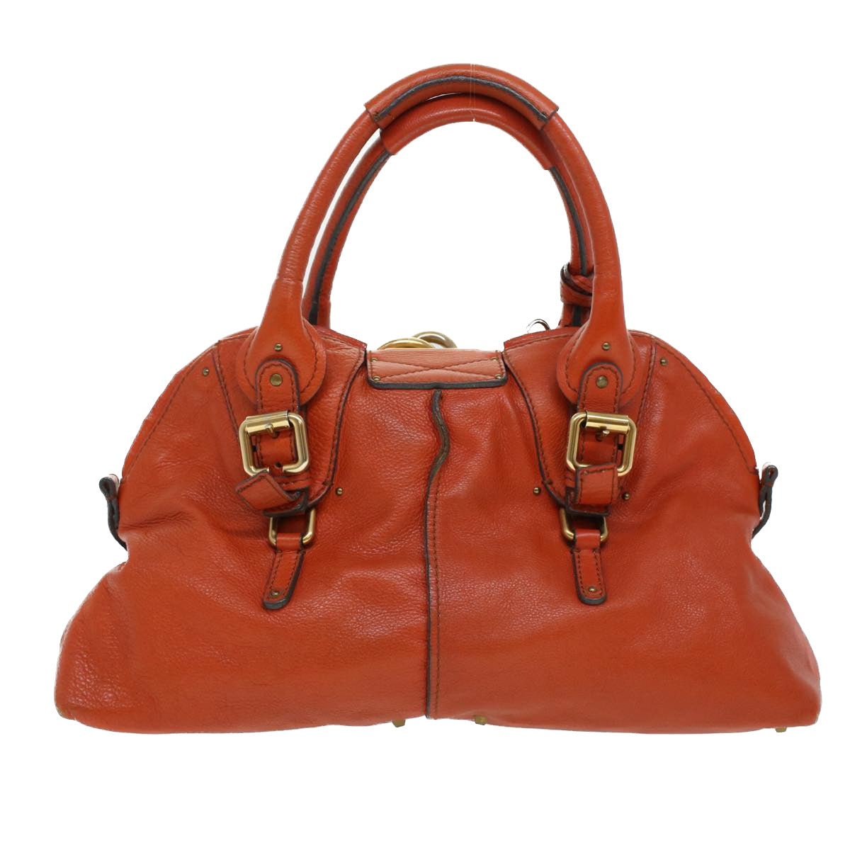 Chloe Paddington Hand Bag Leather Orange 04-07-532 Auth 44398 - 0