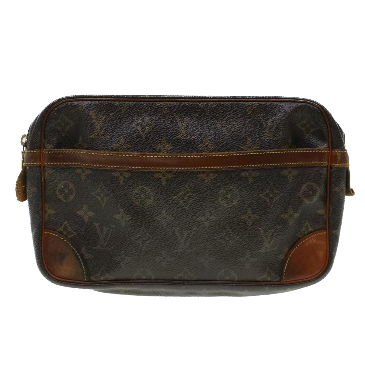 LOUIS VUITTON Monogram Compiegne 28 Clutch Bag M51845 LV Auth 44405