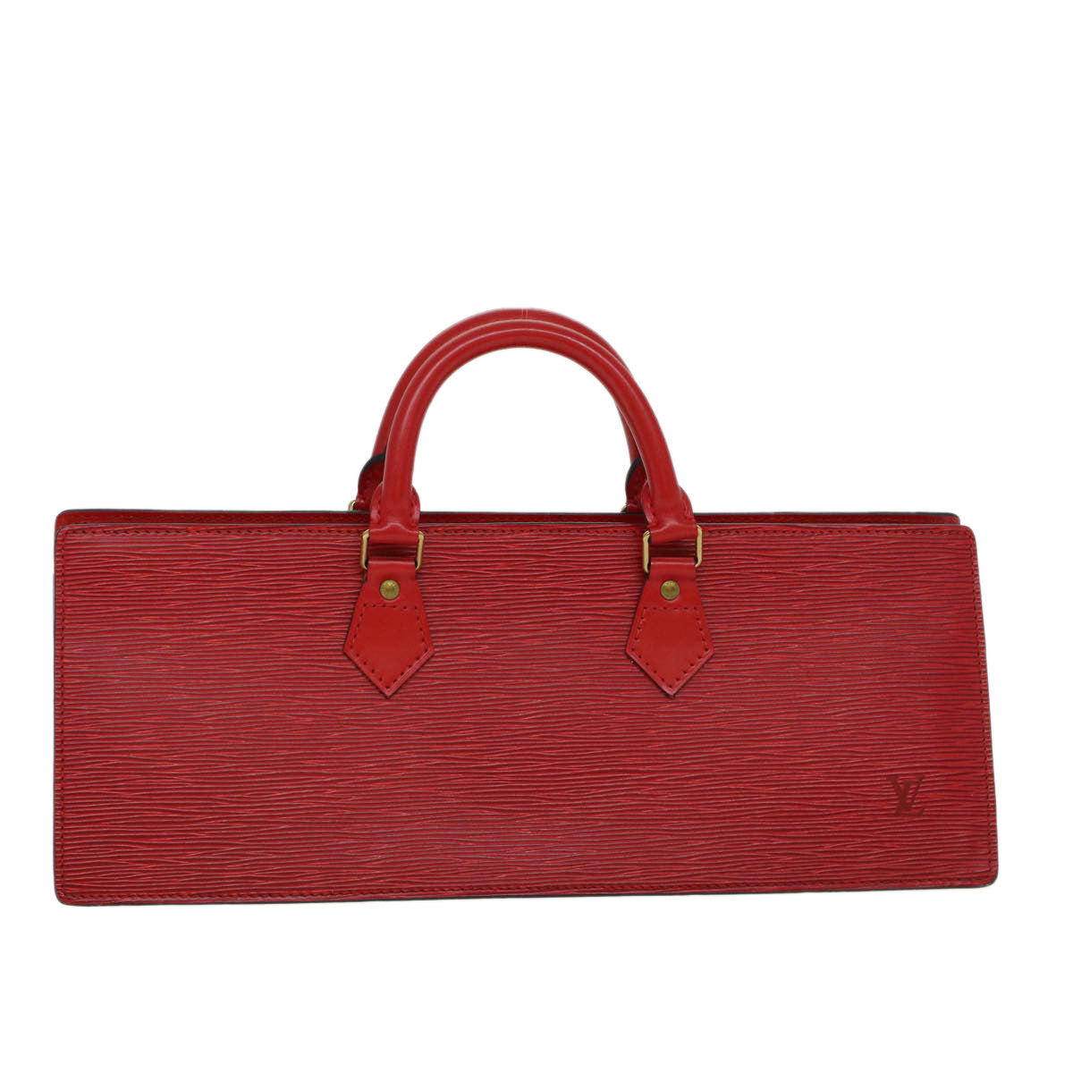 LOUIS VUITTON Epi Sac Triangle Hand Bag Red M52097 LV Auth 44414