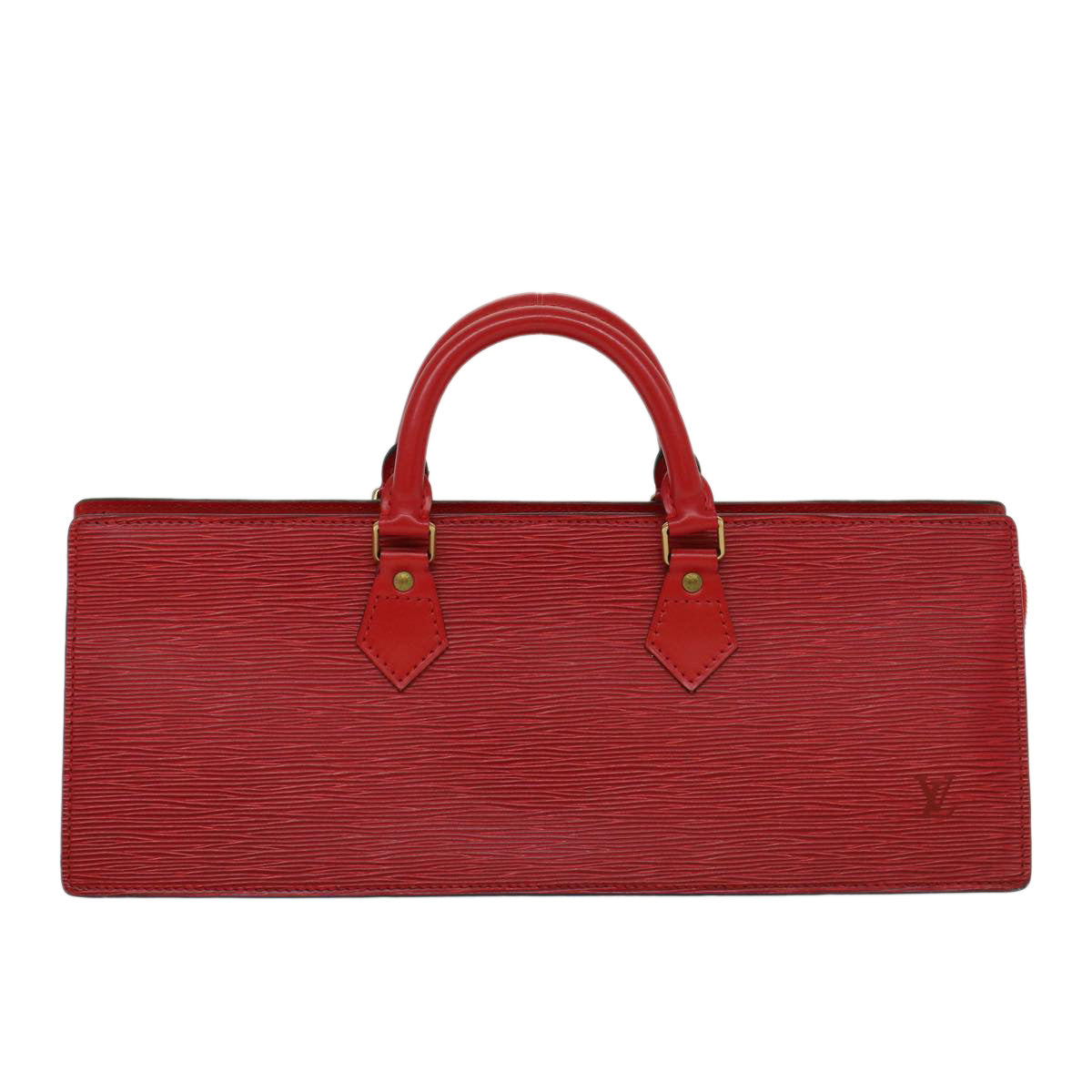 LOUIS VUITTON Epi Sac Triangle Hand Bag Red M52097 LV Auth 44414