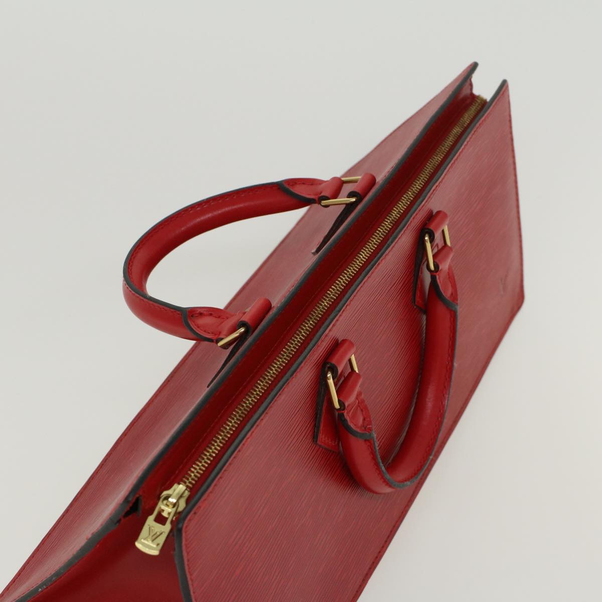 LOUIS VUITTON Epi Sac Triangle Hand Bag Red M52097 LV Auth 44414