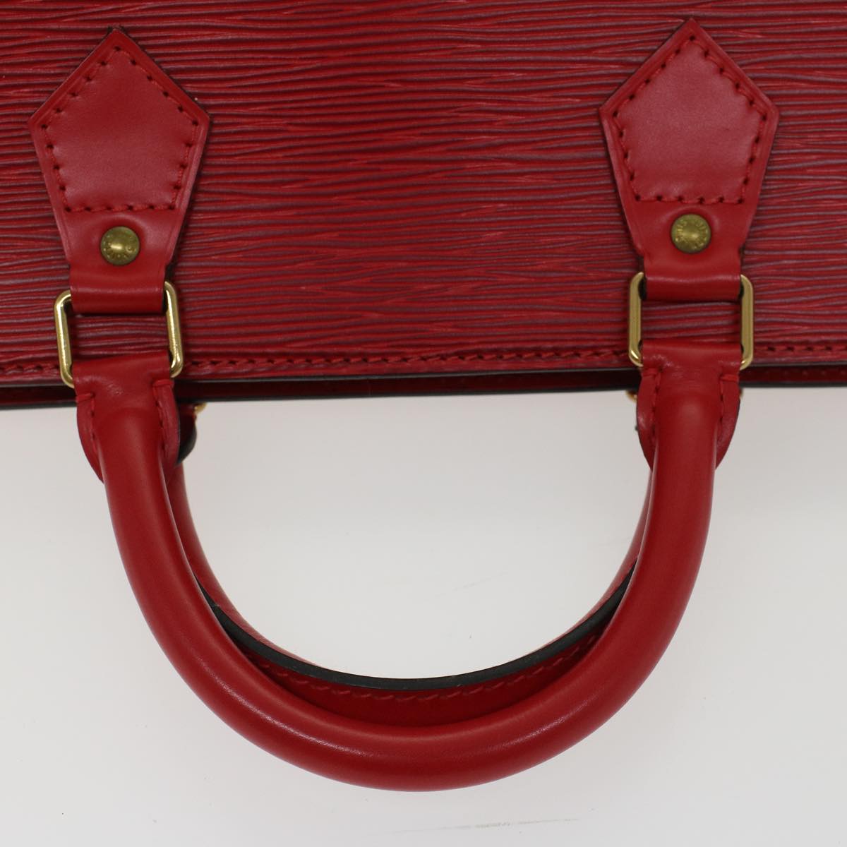 LOUIS VUITTON Epi Sac Triangle Hand Bag Red M52097 LV Auth 44414