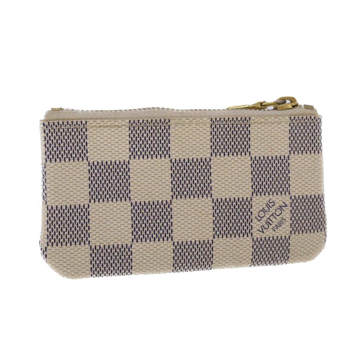 LOUIS VUITTON Damier Azur Pochette Cles Coin Purse N62659 LV Auth 44422