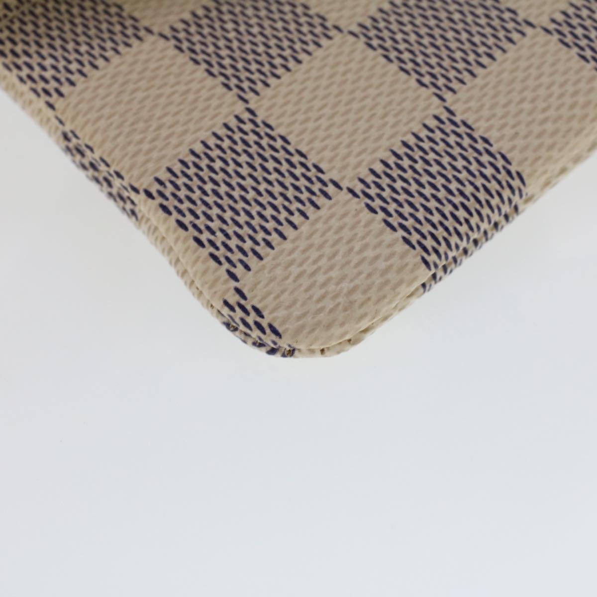 LOUIS VUITTON Damier Azur Pochette Cles Coin Purse N62659 LV Auth 44422