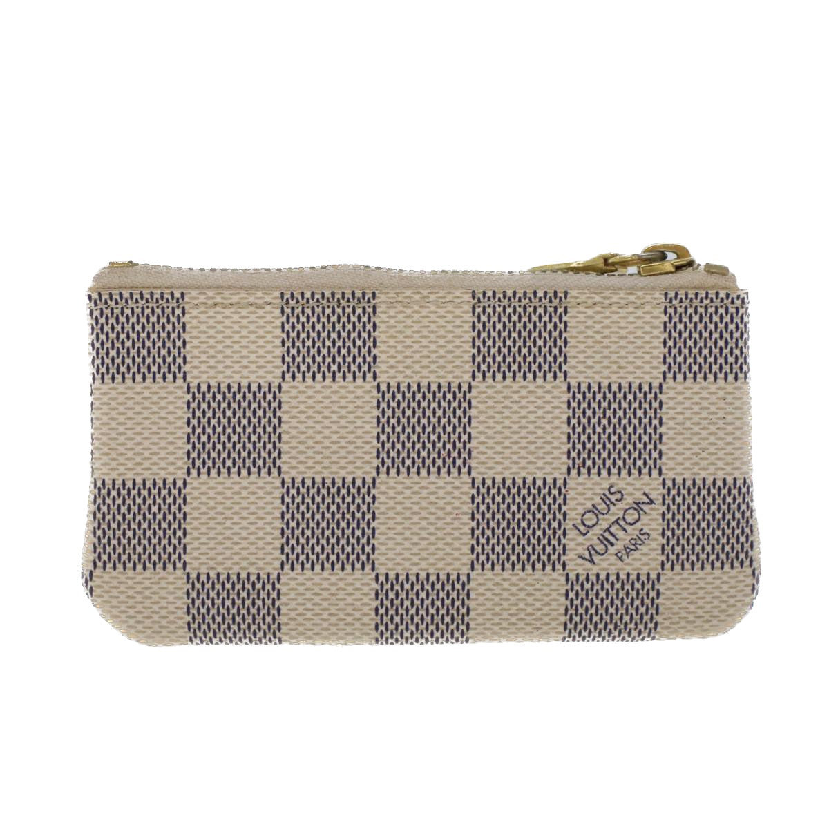 LOUIS VUITTON Damier Azur Pochette Cles Coin Purse N62659 LV Auth 44422