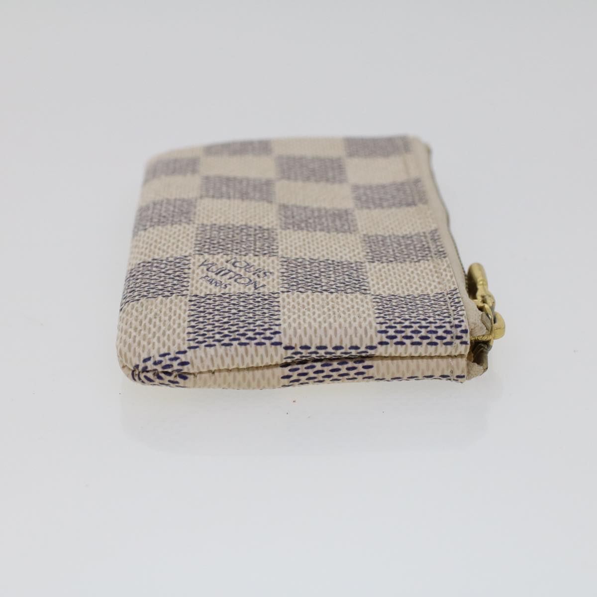 LOUIS VUITTON Damier Azur Pochette Cles Coin Purse N62659 LV Auth 44422