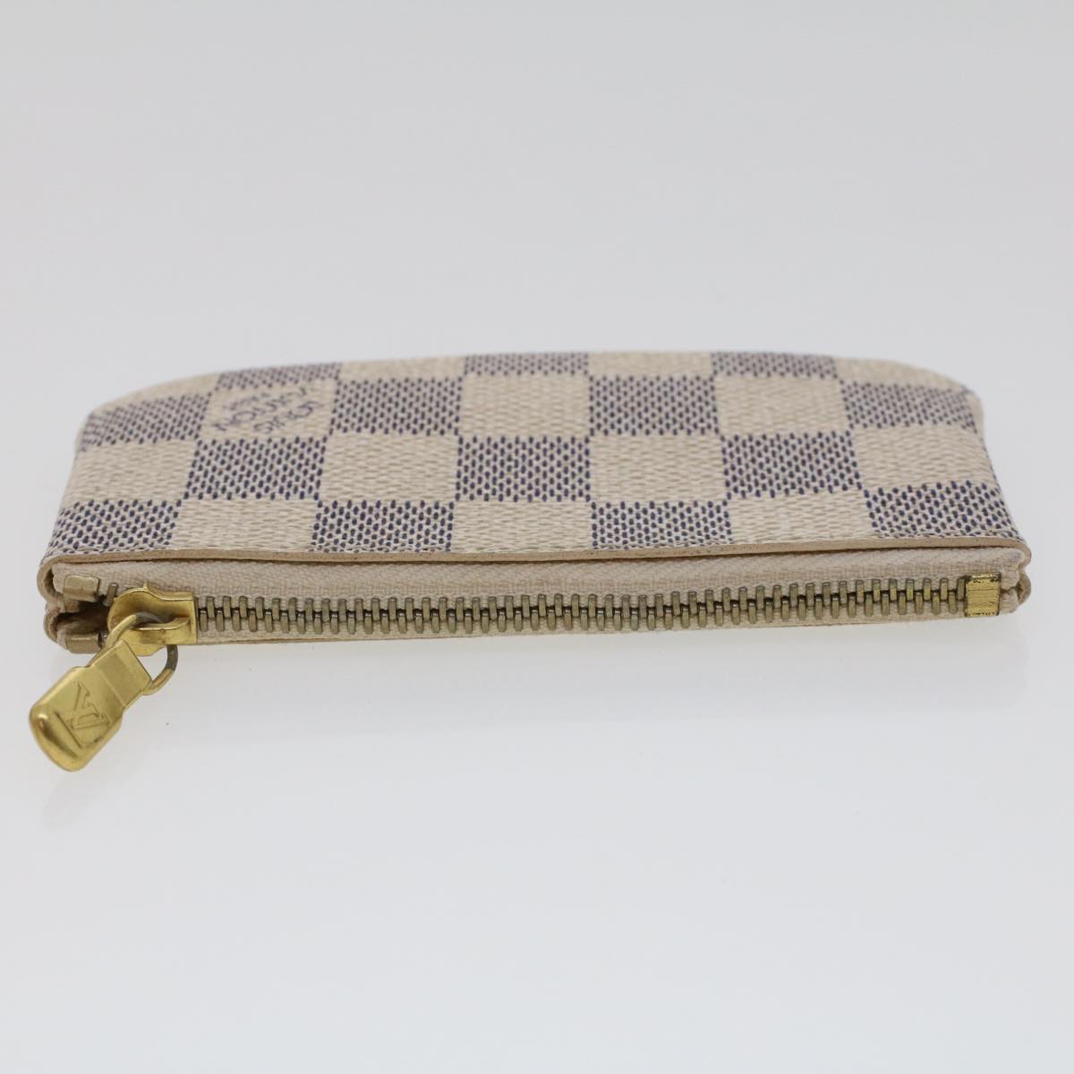 LOUIS VUITTON Damier Azur Pochette Cles Coin Purse N62659 LV Auth 44422