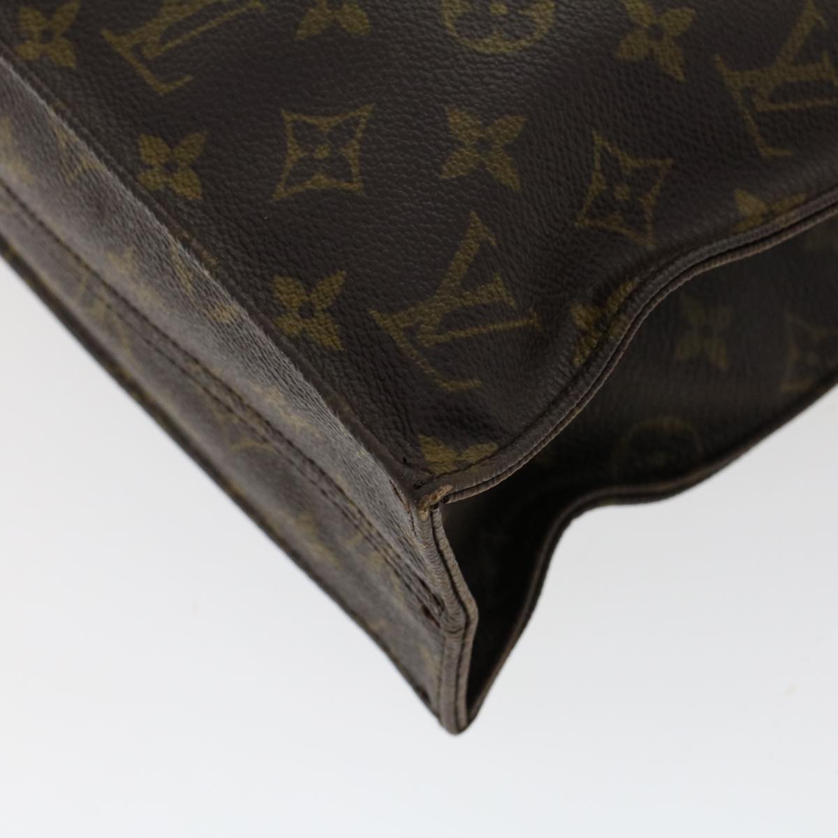 LOUIS VUITTON Monogram Sac Plat Hand Bag M51140 LV Auth 44437