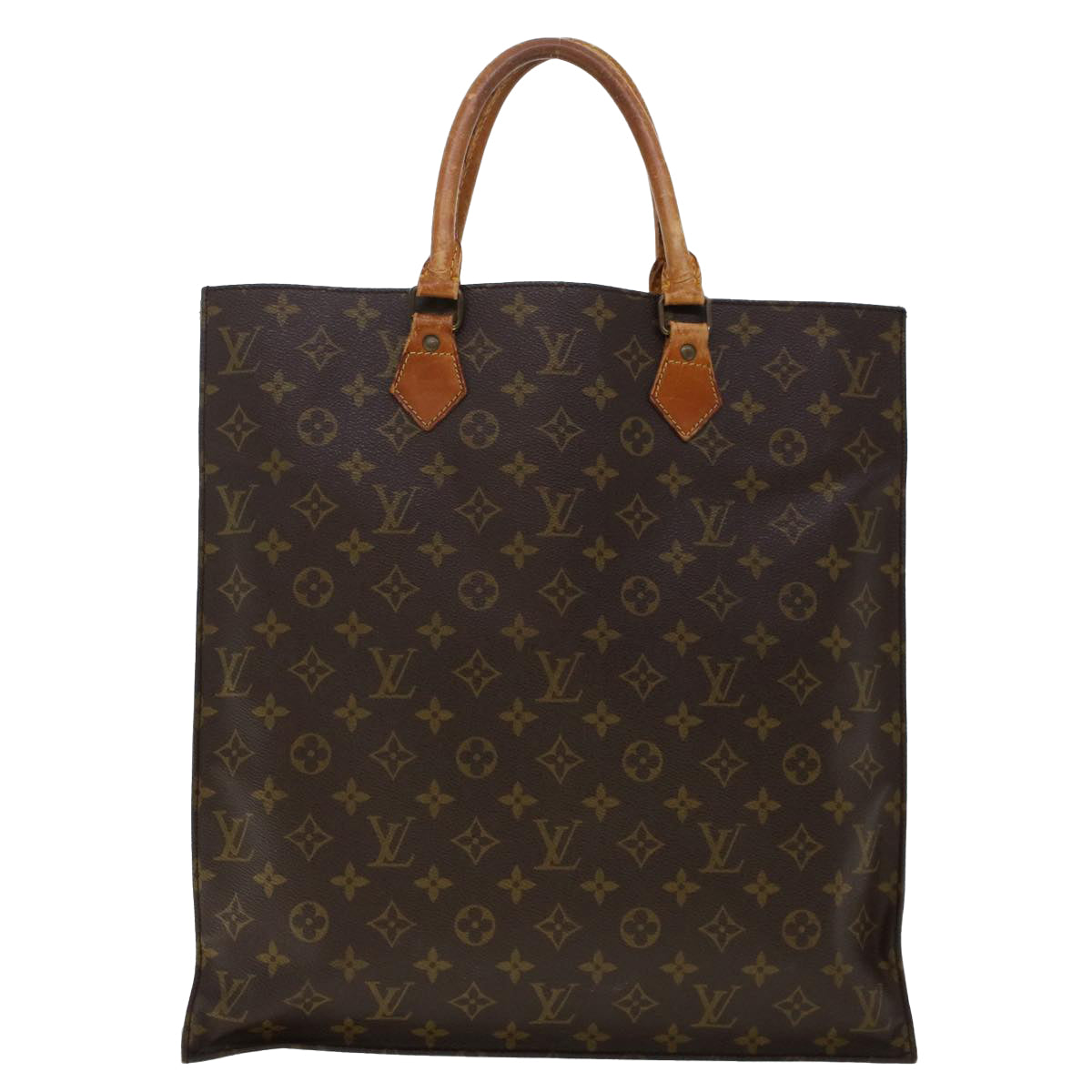 LOUIS VUITTON Monogram Sac Plat Hand Bag M51140 LV Auth 44437 - 0