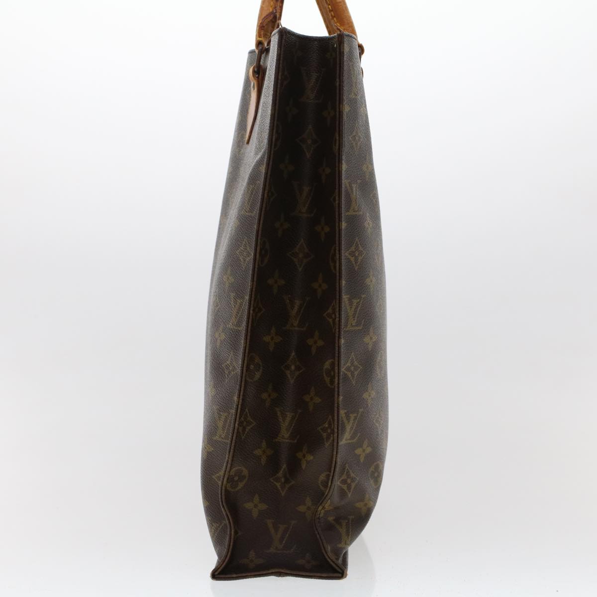 LOUIS VUITTON Monogram Sac Plat Hand Bag M51140 LV Auth 44437