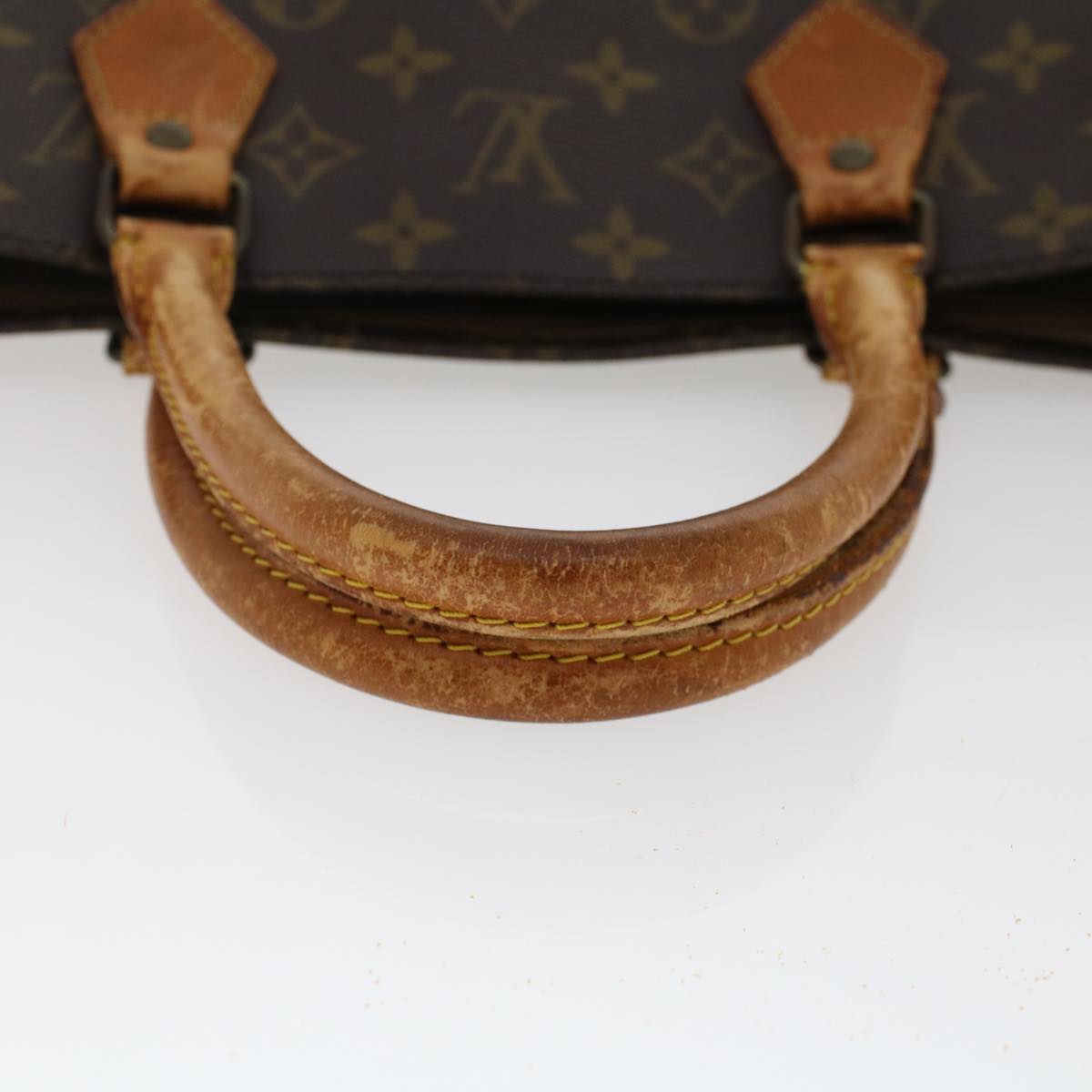 LOUIS VUITTON Monogram Sac Plat Hand Bag M51140 LV Auth 44437