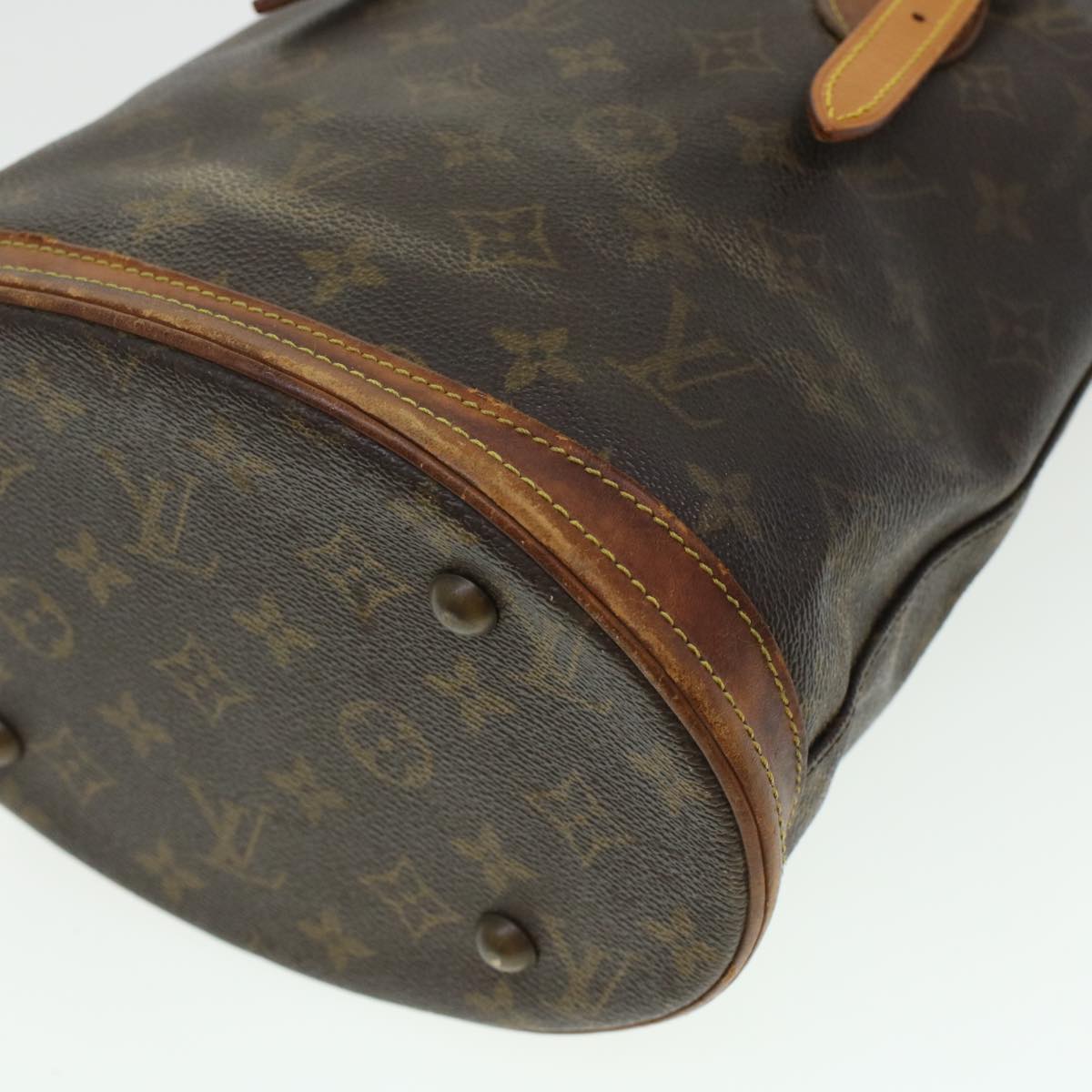 LOUIS VUITTON Monogram Bucket PM Shoulder Bag M42238 LV Auth 44501