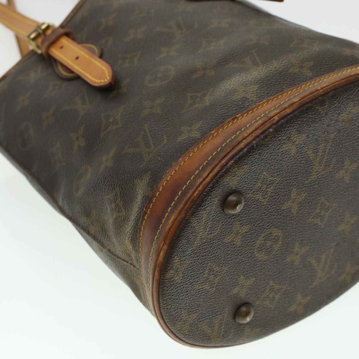 LOUIS VUITTON Monogram Bucket PM Shoulder Bag M42238 LV Auth 44501