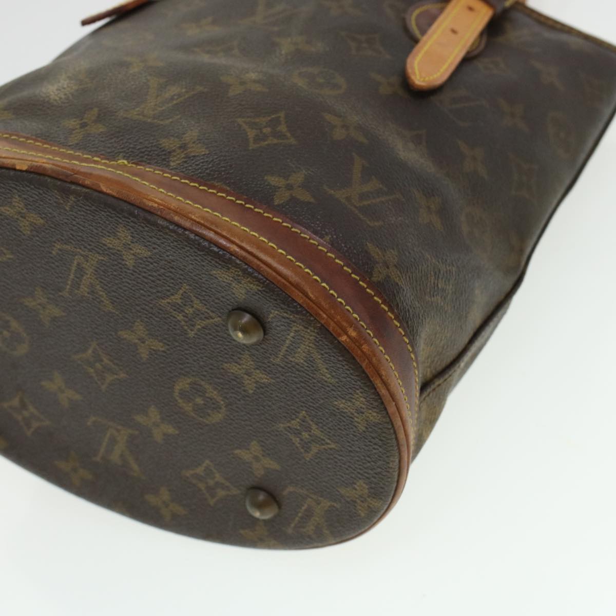 LOUIS VUITTON Monogram Bucket PM Shoulder Bag M42238 LV Auth 44501