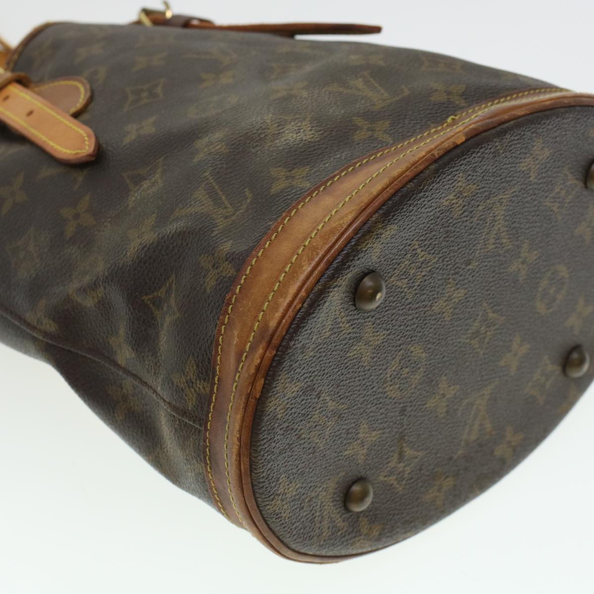 LOUIS VUITTON Monogram Bucket PM Shoulder Bag M42238 LV Auth 44501