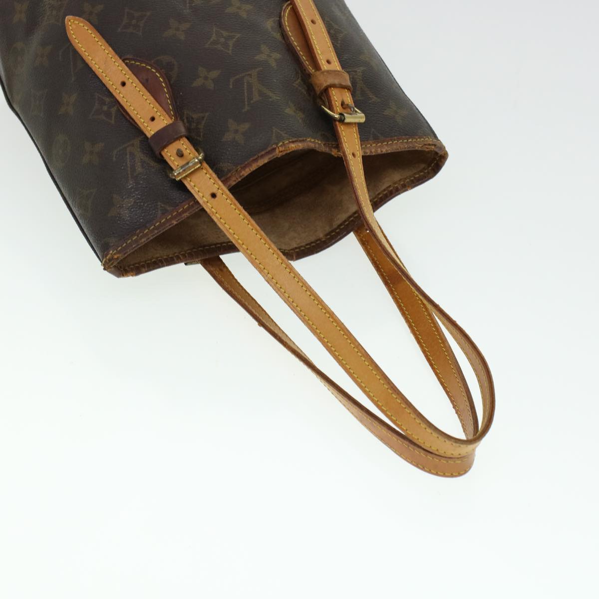 LOUIS VUITTON Monogram Bucket PM Shoulder Bag M42238 LV Auth 44501