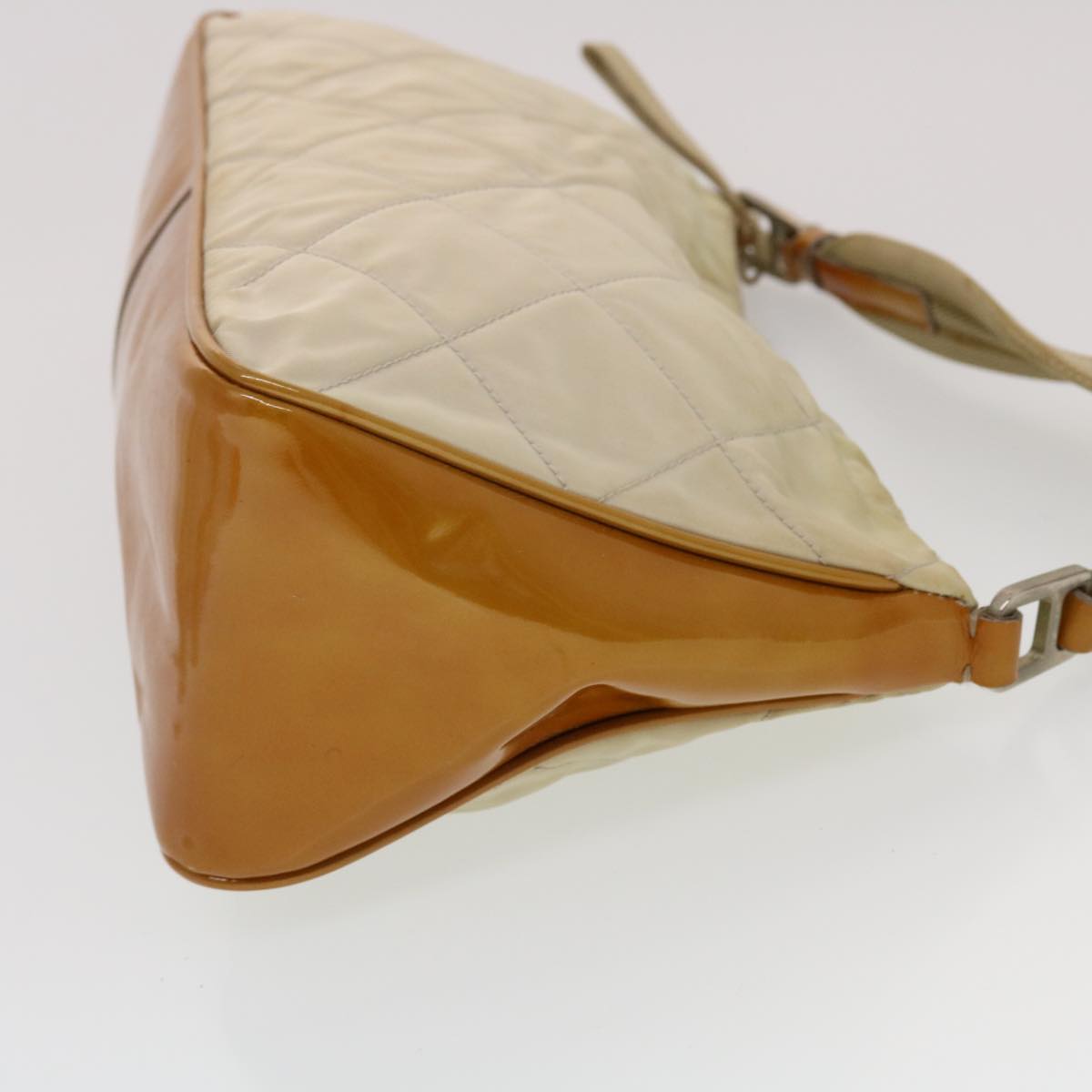 PRADA Shoulder Bag Nylon Beige Auth 44521