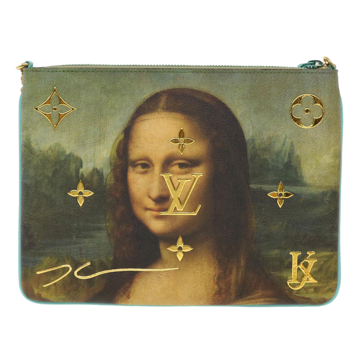 LOUIS VUITTON Masters Collection Mona Lisa Pochette Plat Bag M64619 Auth 44525A - 0