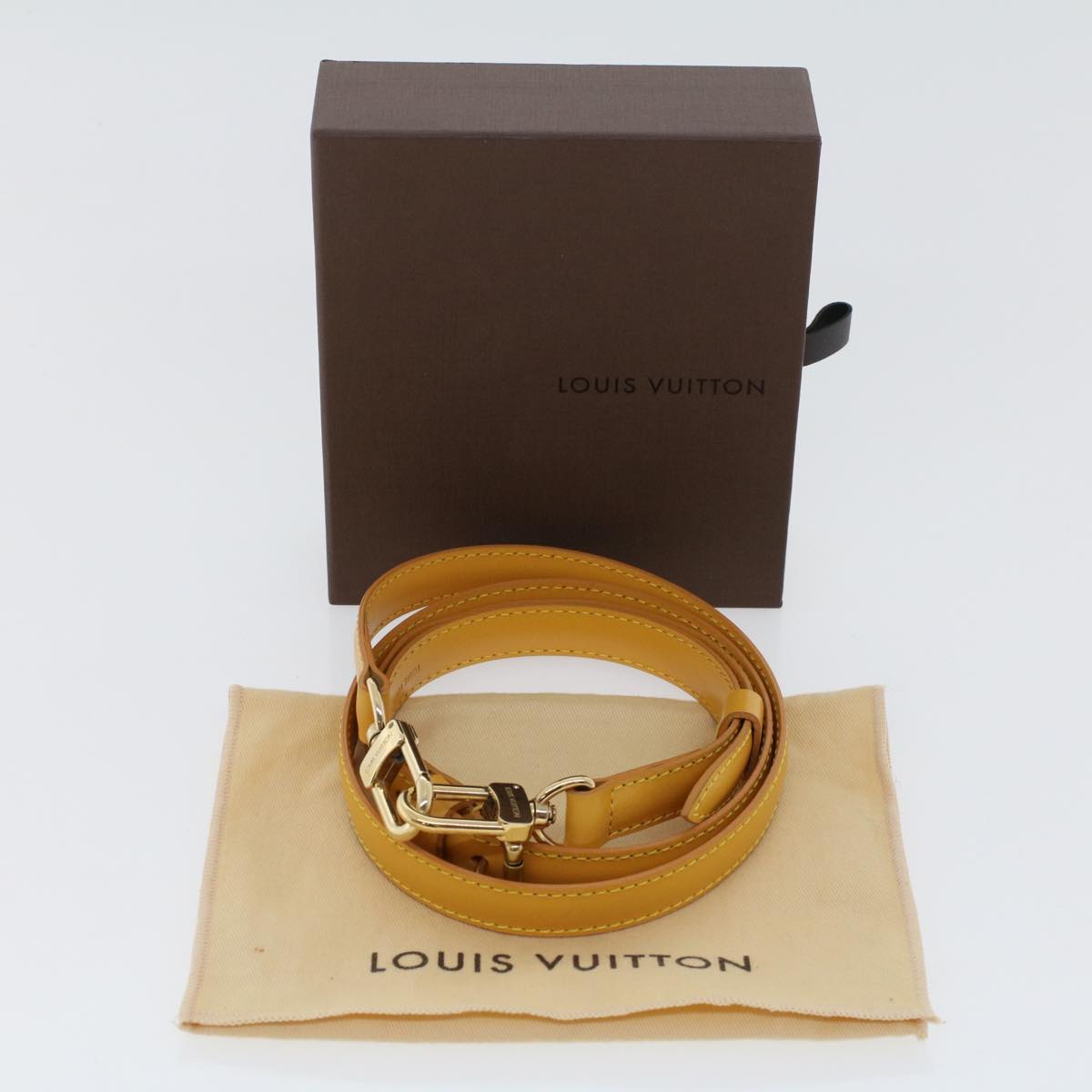 LOUIS VUITTON Epi Shoulder Strap 37.4""-44.5"" Yellow LV Auth 44528