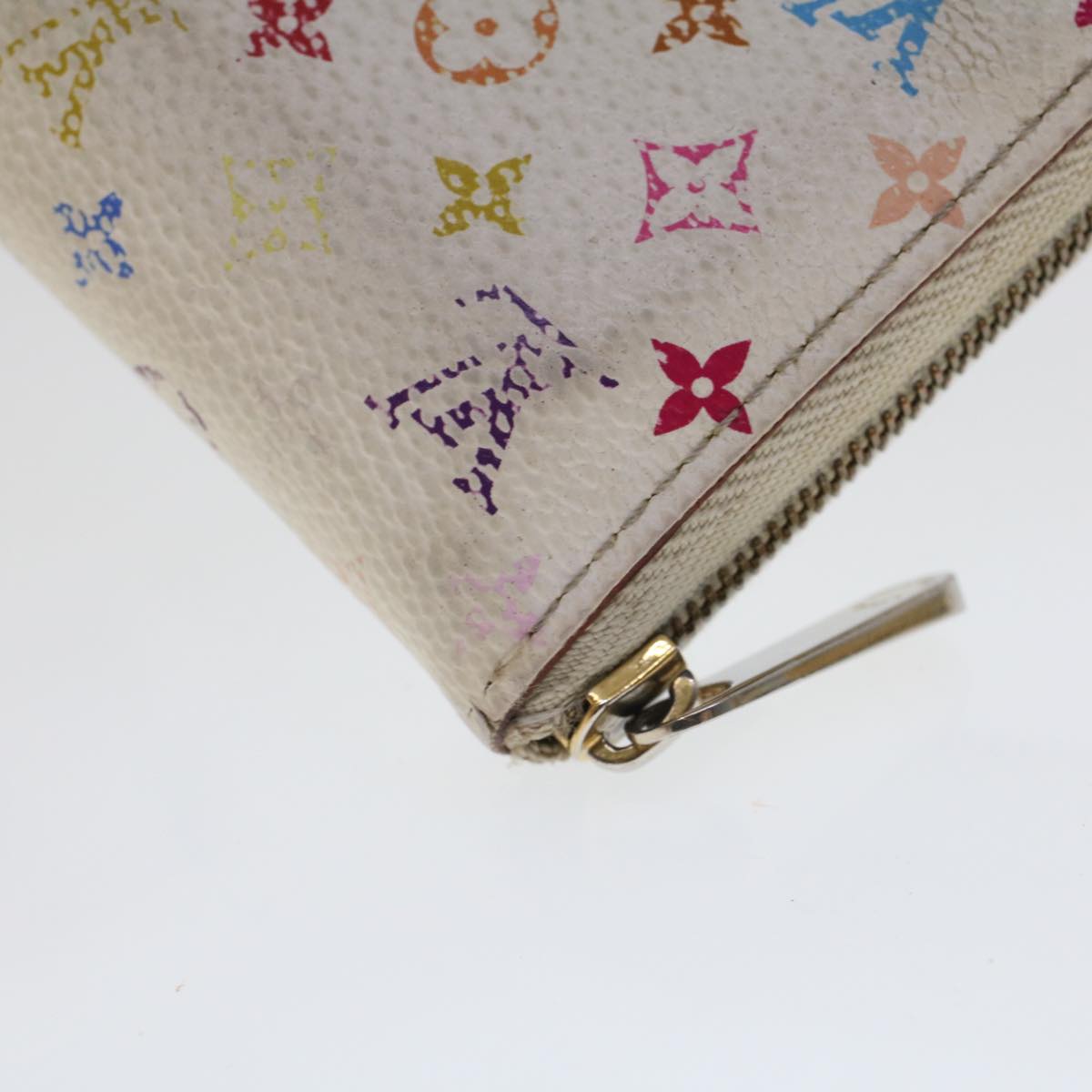 LOUIS VUITTON Monogram Multicolor Zippy Coin Purse Wallet White M66548 LV 44557