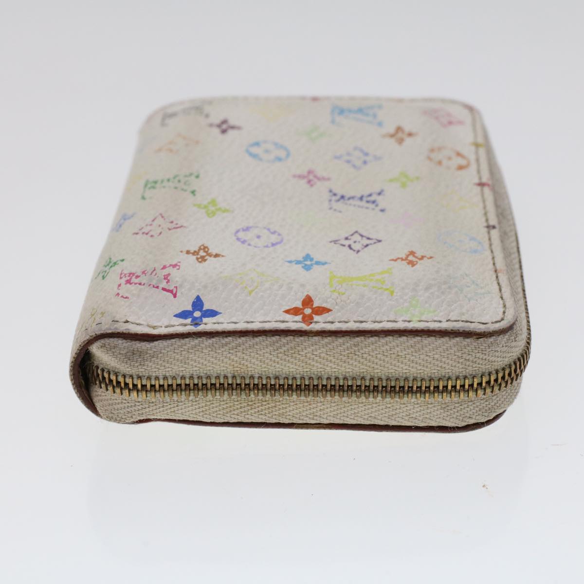 LOUIS VUITTON Monogram Multicolor Zippy Coin Purse Wallet White M66548 LV 44557