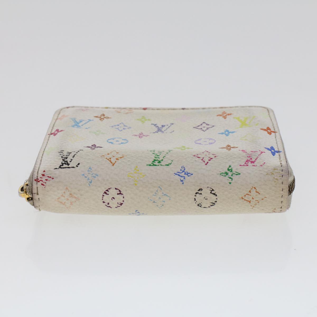 LOUIS VUITTON Monogram Multicolor Zippy Coin Purse Wallet White M66548 LV 44557