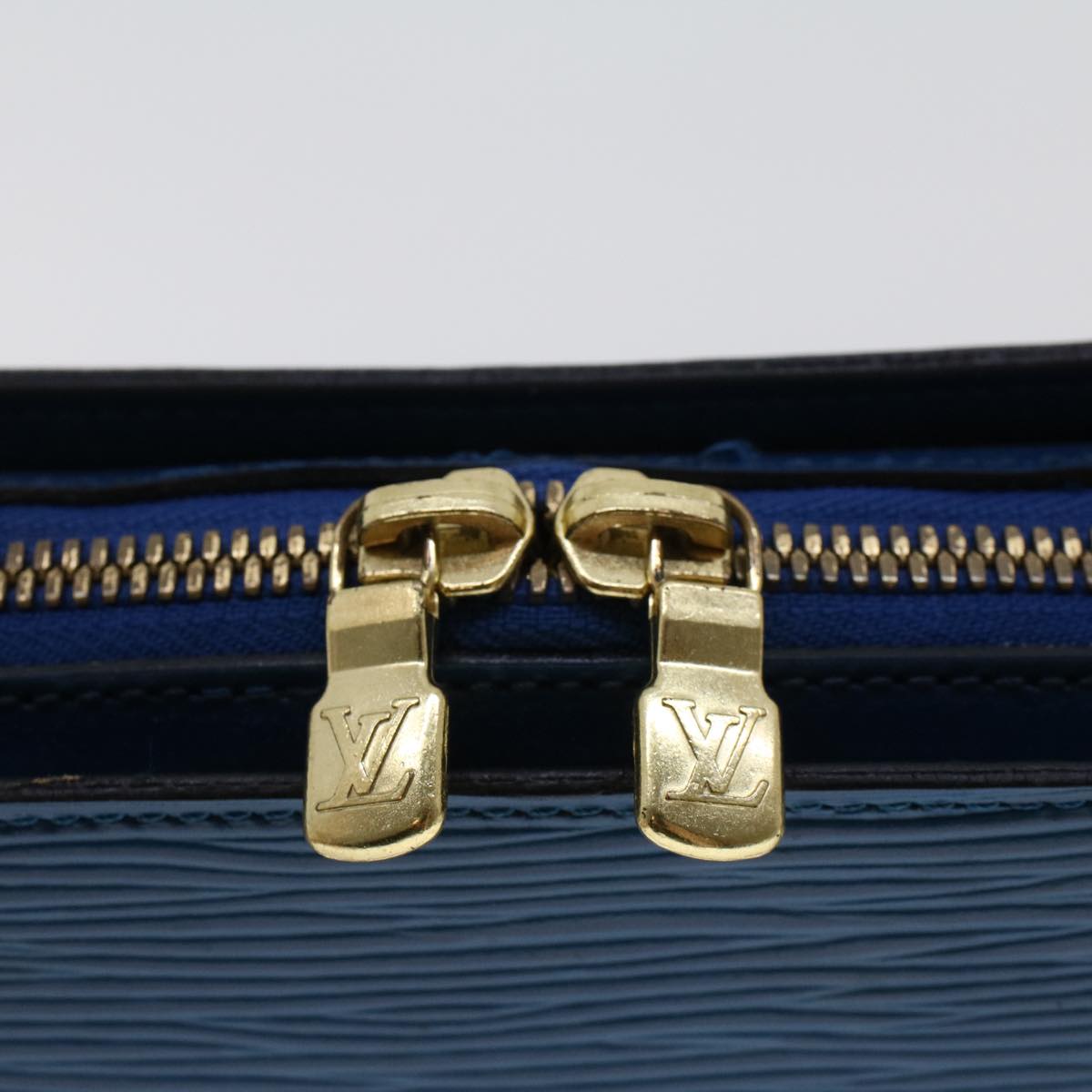 LOUIS VUITTON Epi Dauphine GM Clutch Bag Blue M48435 LV Auth 44560