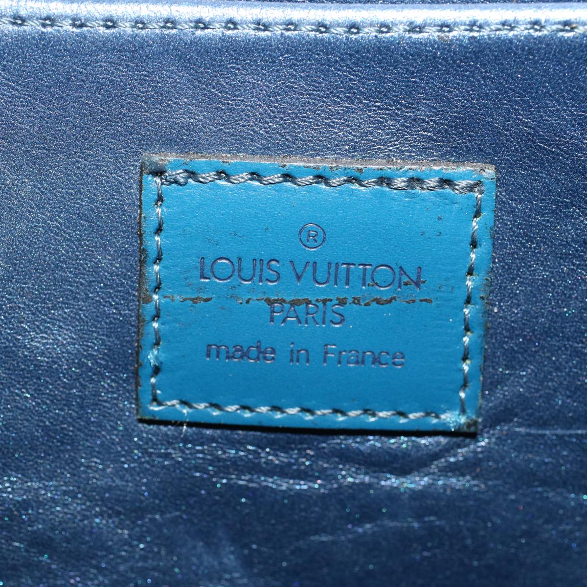 LOUIS VUITTON Epi Dauphine GM Clutch Bag Blue M48435 LV Auth 44560