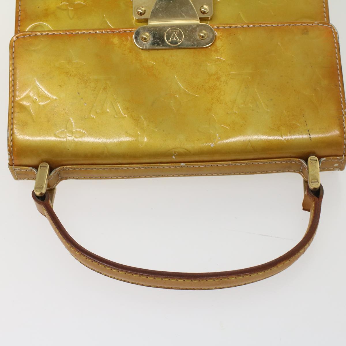 LOUIS VUITTON Monogram Vernis Spring Street Hand Bag Gris M91029 LV Auth 44564