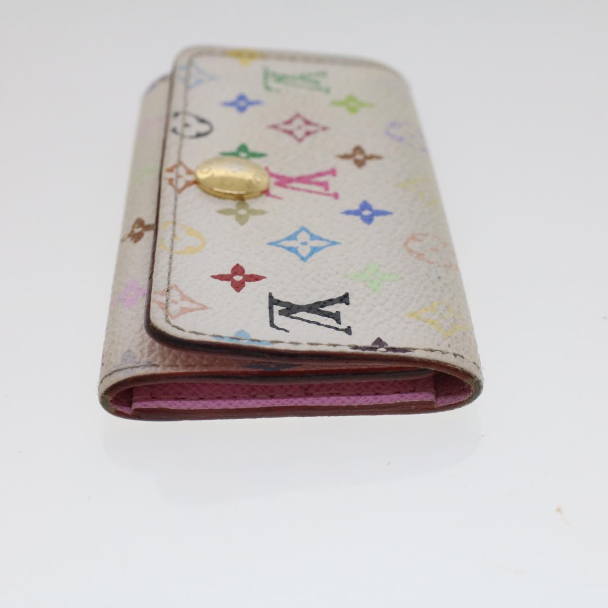 LOUIS VUITTON Monogram Multicolor Multicles 4 Keys Case White M60043 Auth 44596