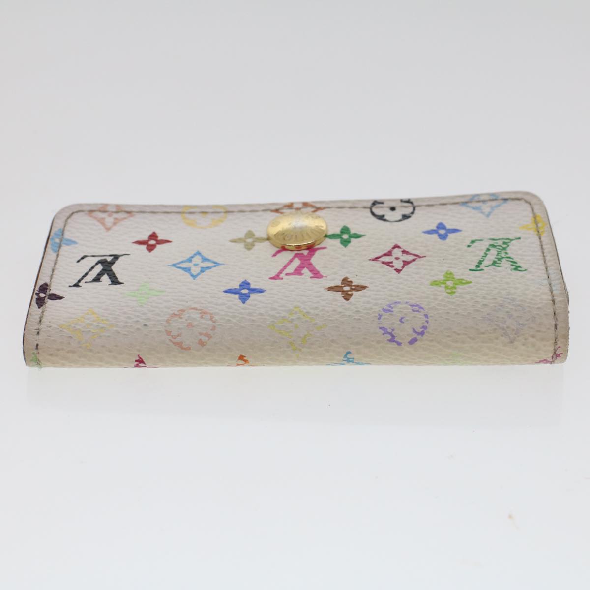 LOUIS VUITTON Monogram Multicolor Multicles 4 Keys Case White M60043 Auth 44596