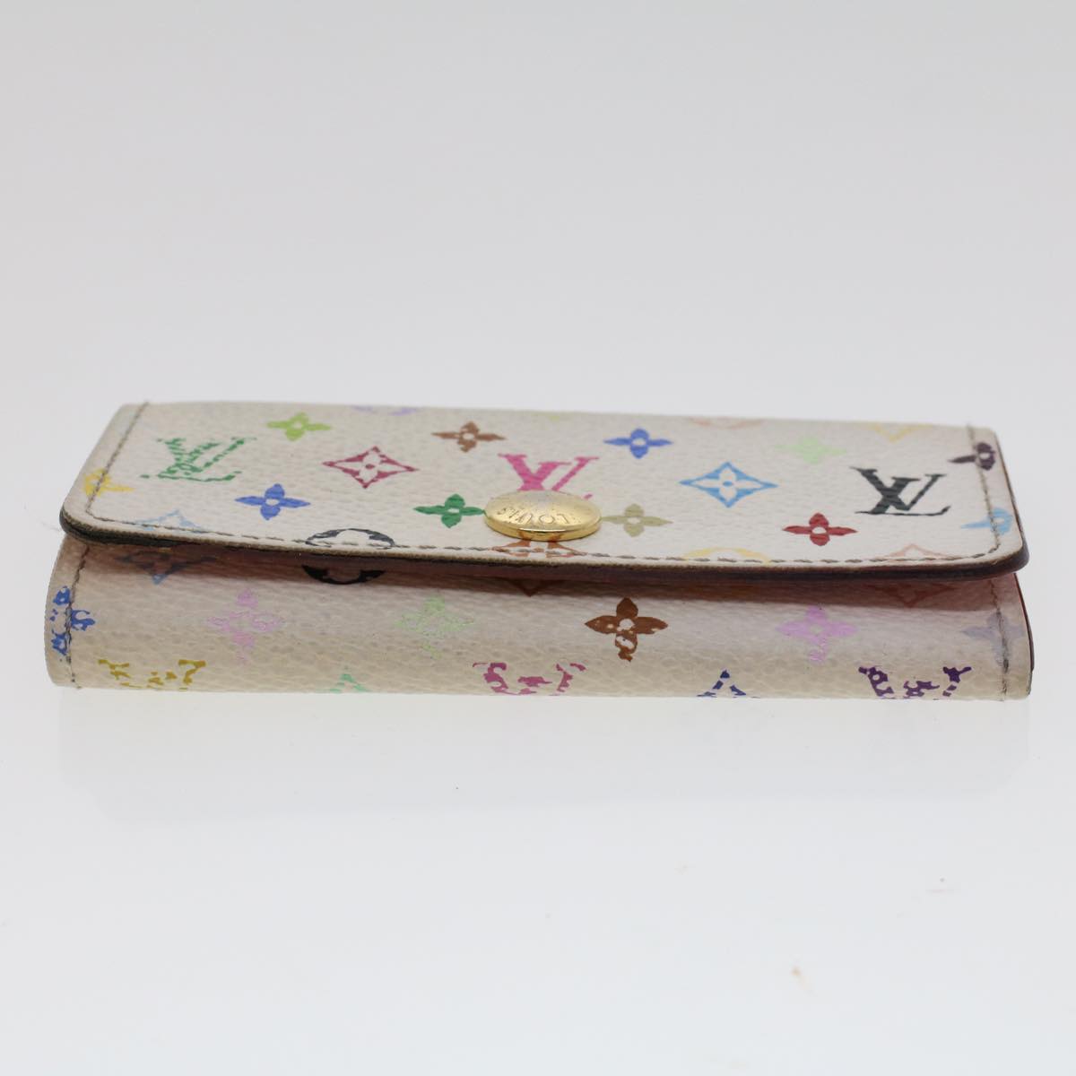 LOUIS VUITTON Monogram Multicolor Multicles 4 Keys Case White M60043 Auth 44596