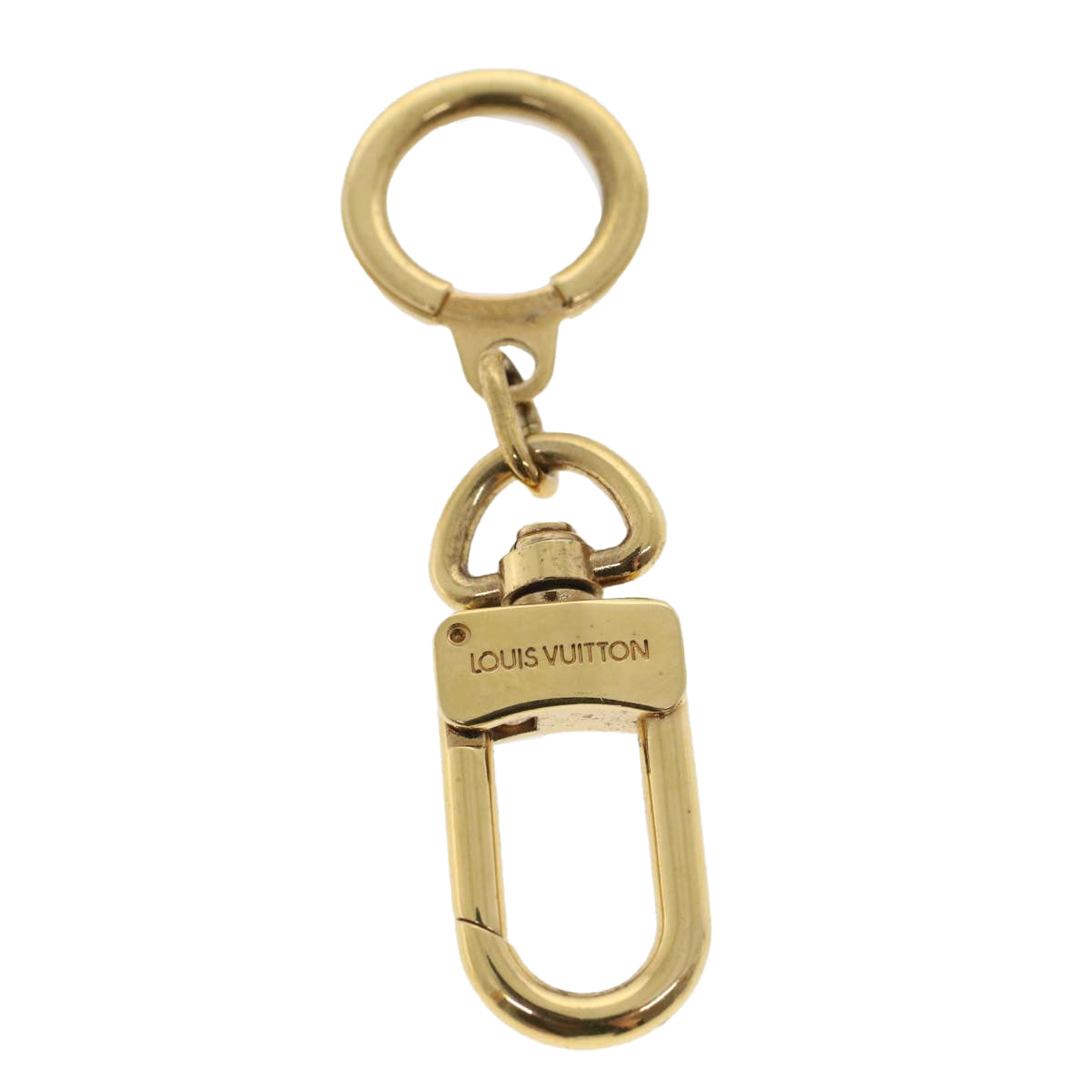 LOUIS VUITTON Anneau Cles Key Holder Metal Gold Tone LV Auth 44614